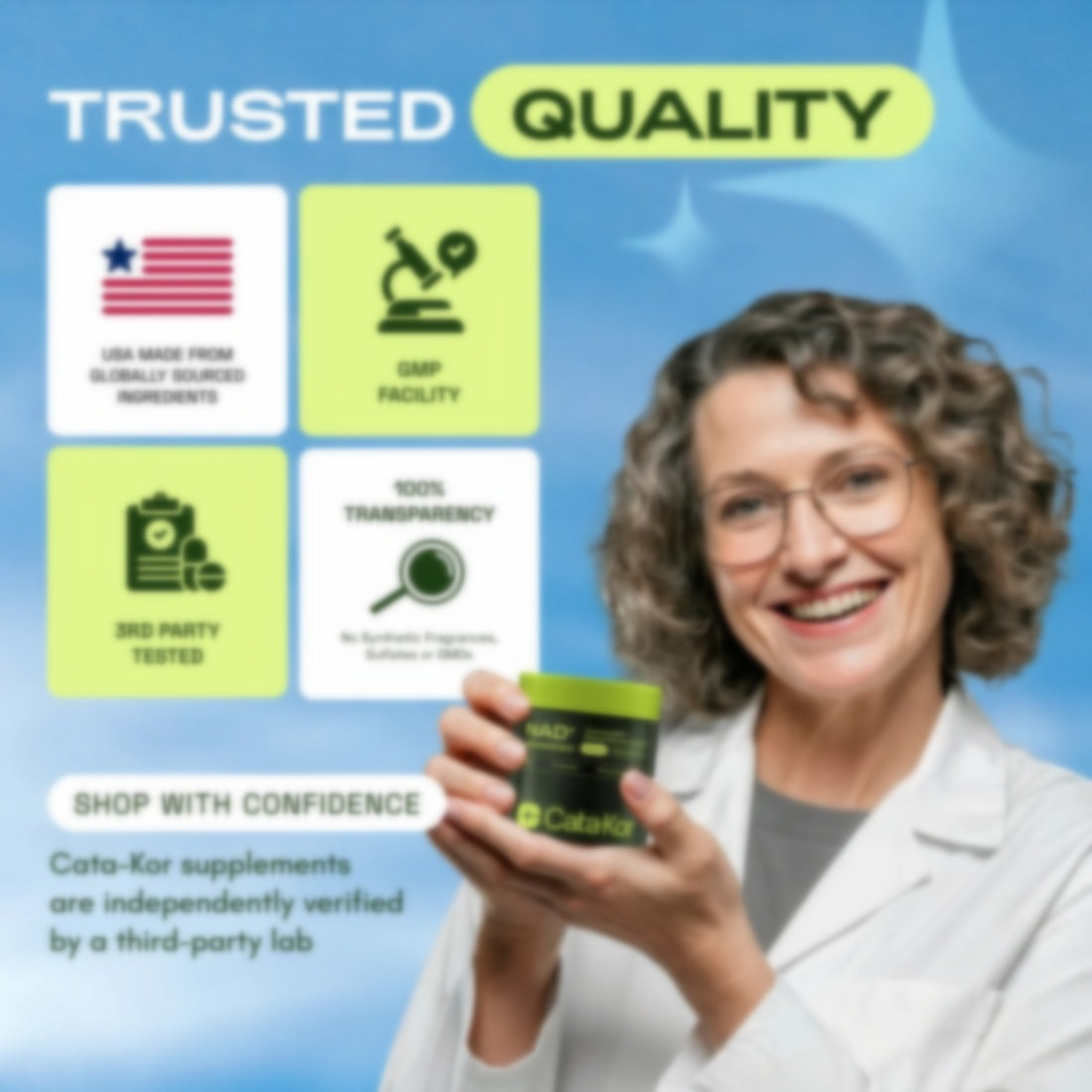 Cata-Kor NAD+ Advanced - NAD Supplement with Resveratrol